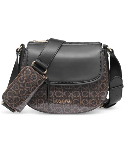 Calvin Klein Bella Crossbody In Brown Khk