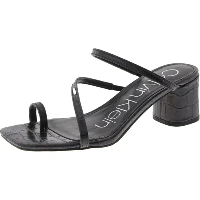 Calvin Klein Belma Womens Block Heel Strappy In Black