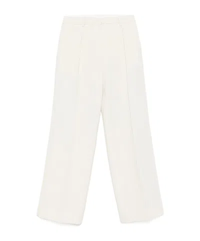 Calvin Klein Belt-loop Casual Pants In White