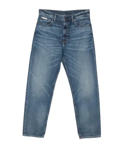 Calvin Klein Belt Loop Jeans In Blue