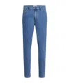 Calvin Klein Belt Ring Denim Trousers In Blue