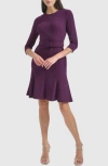CALVIN KLEIN CALVIN KLEIN BELTED A-LINE DRESS