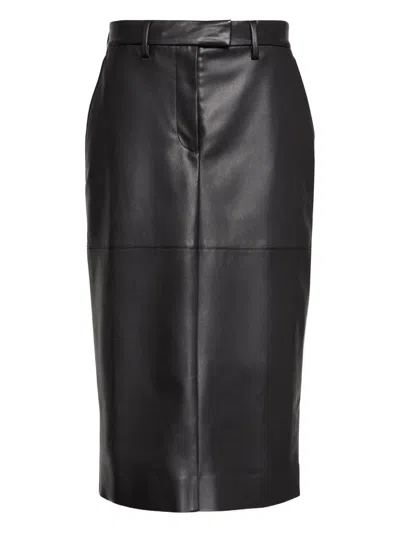 Calvin Klein Belted Midi Skirt In Black