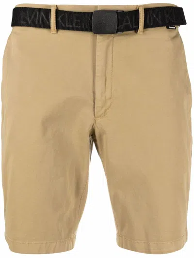 Calvin Klein Bermuda Shorts In Neutral