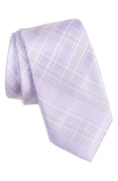 Calvin Klein Beverly Plaid Tie In Purple