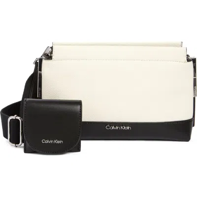Calvin Klein Bianca Crossbody Bag In White/black