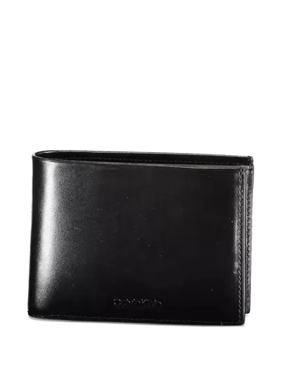 Calvin Klein Bifold Leather Wallet In Black