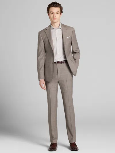 Calvin Klein Big & Tall Slim Fit Tic Men's Suit In Brown