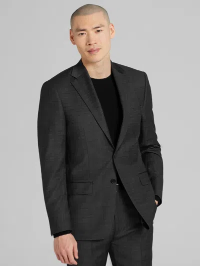 Calvin Klein Big & Tall Slim Fit Wool Blend Men's Suit In Black