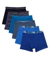 Calvin Klein Big Boys 6 Pack Boxer Brief In Deep Moat