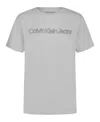 Calvin Klein Big Boys Balanced Short Sleeve T-shirt In Gray