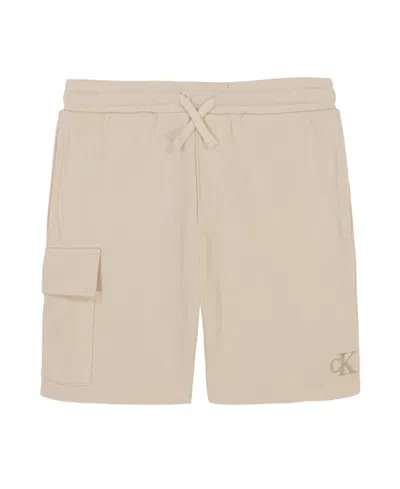 Calvin Klein Kids' Big Boys Embrace Cargo Shorts In Oatmeal