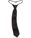 Calvin Klein Big Boys Etched Grid Zipper Necktie In Black