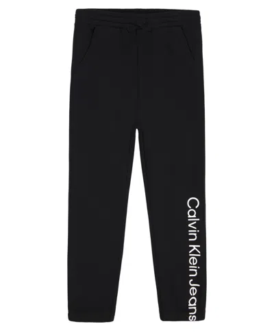 Calvin Klein Kids' Big Boys Fleece Joggers In Black