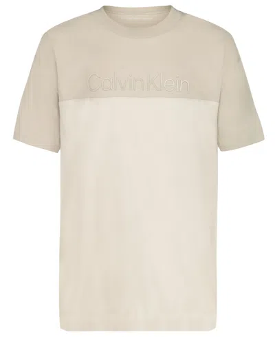 Calvin Klein Kids' Big Boys Foil Short Sleeve T-shirt In Neutral