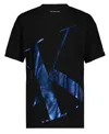 Calvin Klein Big Boys Giant Foil Ck Short Sleeve T-shirt In Black