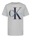 Calvin Klein Big Boys Monologo Short Sleeve T-shirt In Gray