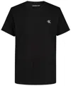 Calvin Klein Big Boys Monologo V-neck Short Sleeve T-shirt In Black