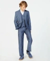 Calvin Klein Big Boys Plain Weave Jacket Pants Separates In Medium Blue
