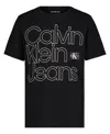 Calvin Klein Big Boys Side By Side Short Sleeve T-shirt In Black