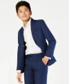 Calvin Klein Big Boys Slim-fit Infinite Stretch Suit Jacket In Blue