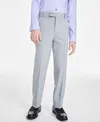 Calvin Klein Big Boys Slim Fit Machine Washable Stretch Suit Pants In Silver