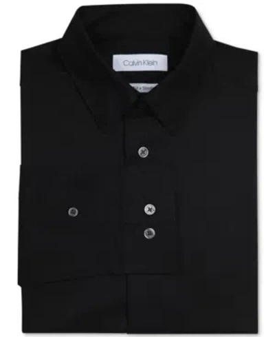 CALVIN KLEIN BIG BOYS SLIM FIT SOLID STRETCH POPLIN DRESS SHIRT