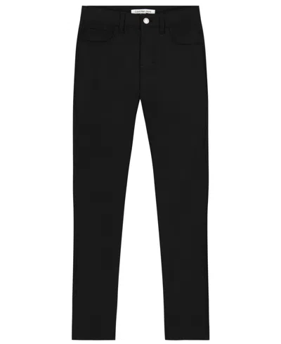Calvin Klein Kids' Big Boys Slim Flex 5 Pocket Pant In Black