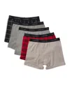Calvin Klein Big Boys Stretch Boxer Brief, Pack Of 5 In Plaid
