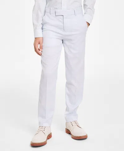 Calvin Klein Kids' Big Boys Stretch Ocean Sharkskin Pants In Light Blue