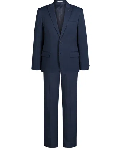 Calvin Klein Kids' Big Boys Stretch Performance Jacket Suit And Pants, 2-piece Set In Bright Blue