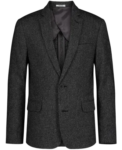 Calvin Klein Kids' Big Boys Stretch Tweed Sport Coat In Charcoal