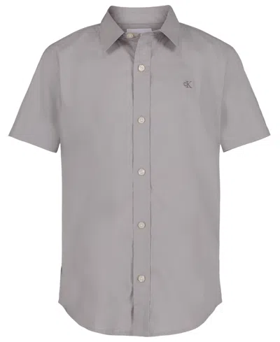 Calvin Klein Kids' Big Boys Tech Shirt In Silver Gray