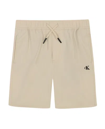 Calvin Klein Kids' Big Boys Tech Shorts In Oatmeal