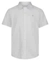 Calvin Klein Big Boys Variegated Dobby Shirt In White