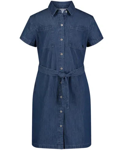 Calvin Klein Kids' Big Girl Everyday Shirtdress In Medium Chambray