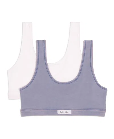 Calvin Klein Kids' Big Girls 2-pack Full Coverage Bralette In Multi