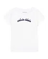 Calvin Klein Big Girls Arch Logo Short Sleeve T-shirt In White