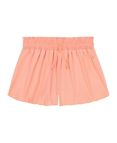 Calvin Klein Kids' Big Girls Tech Shorts In Candlelight Peach