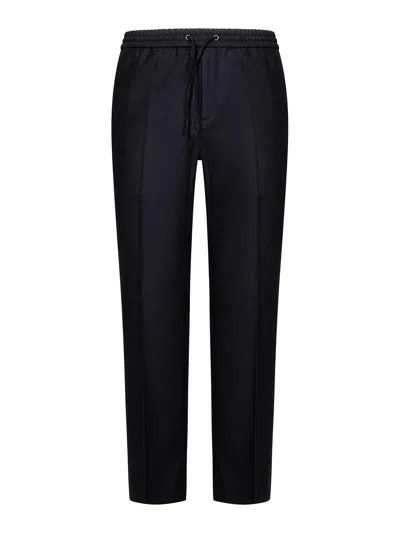 Calvin Klein Black Bi-stretch Comfort Wool Jogger Trousers