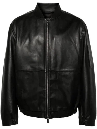 Calvin Klein Black Bomber Jacket With Logo