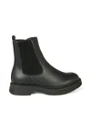 Calvin Klein Black Boots For Kids With Logo In Black