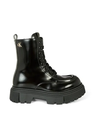 CALVIN KLEIN BLACK BOOTS FOR KIDS WITH LOGO