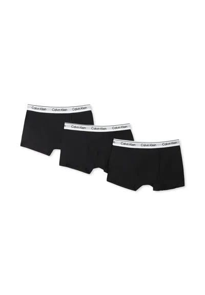 Calvin Klein Kids' Black Boxer Set For Boy With Logo