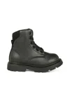 Calvin Klein Black Combat Boots For Kids With Logo In Black
