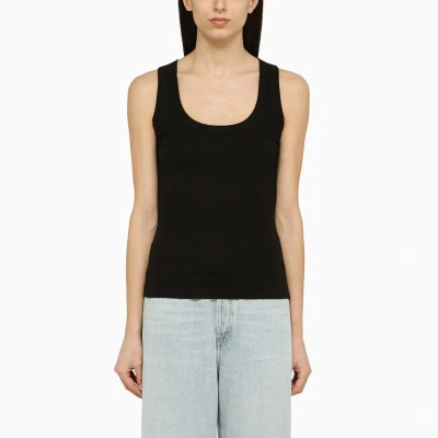 Calvin Klein Cotton Tank Top In Black