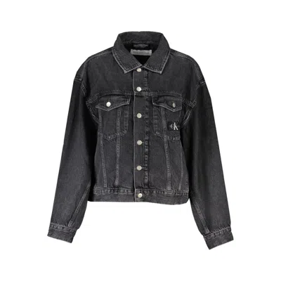 CALVIN KLEIN CALVIN KLEIN BLACK COTTON JACKETS & WOMEN'S COAT