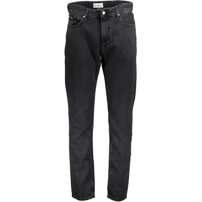Calvin Klein Black Cotton Jeans & Trouser