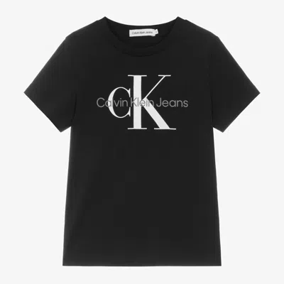 Calvin Klein Kids' Black Cotton Jersey T-shirt