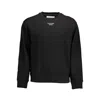 Calvin Klein Sleek Cotton Logo Sweatshirt In Black